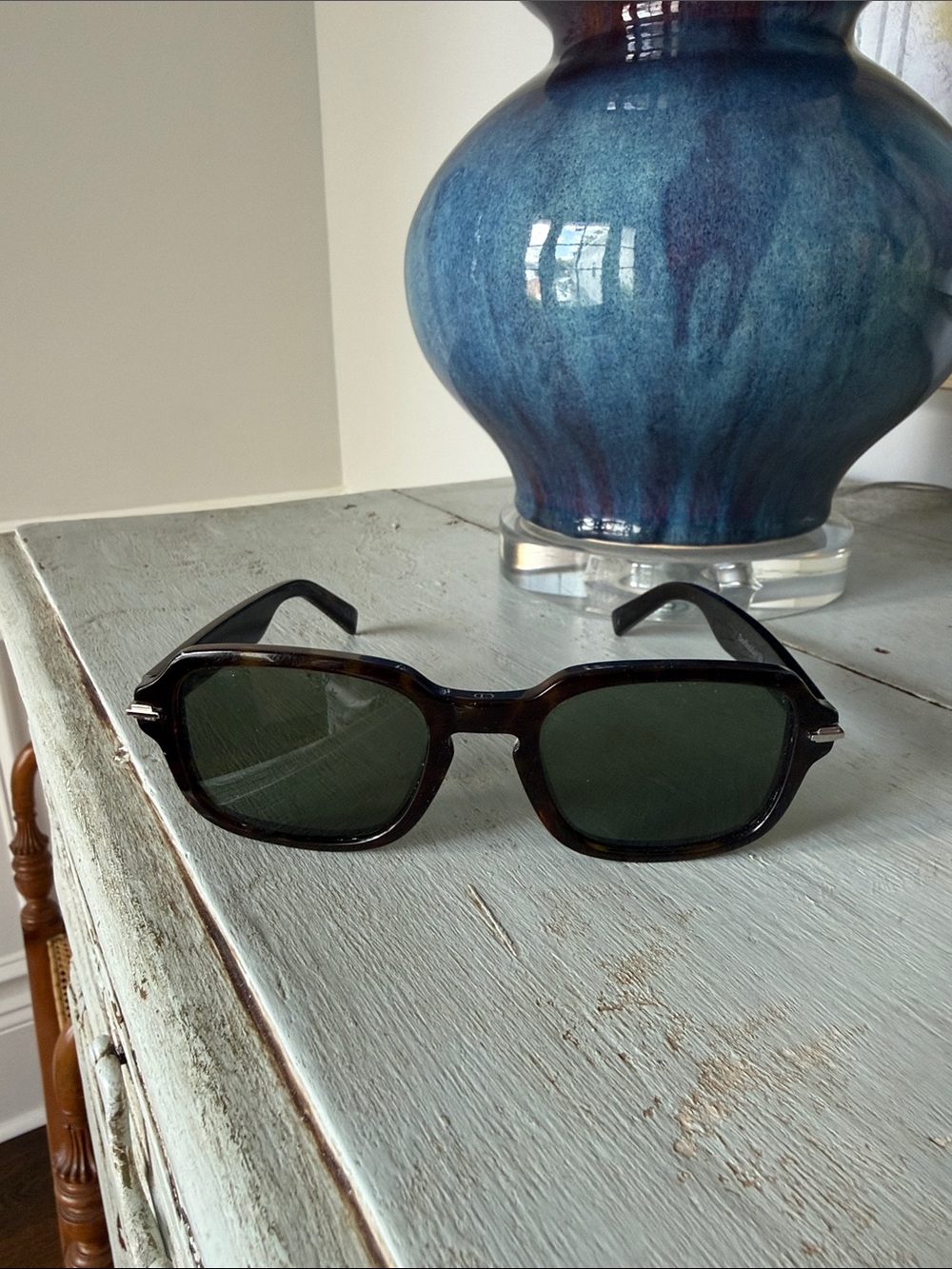 DIOR Classic UNISEX Sunglasses - Dark Tortoiseshell Frame with Green Lenses